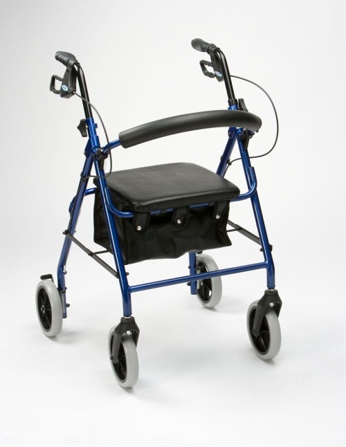 4 WHEELED ROLLATOR BLUE