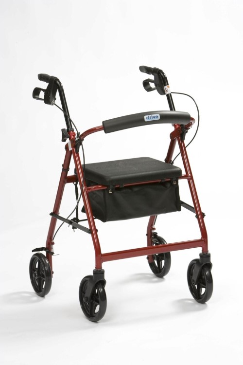 4 WHEELED ROLLATOR RED